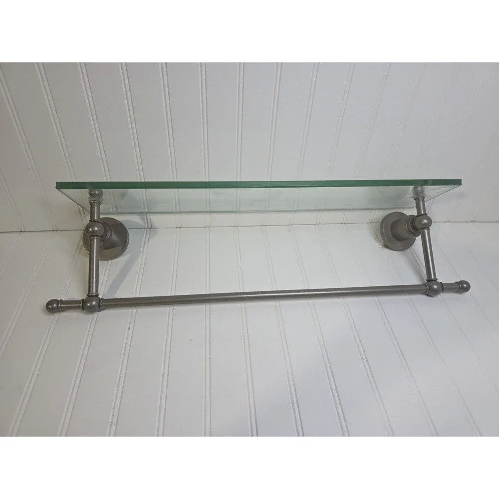 Allied Brass Astor Place 22 Inch Vanity Integrated Towel Bar Glass Shelf NEW